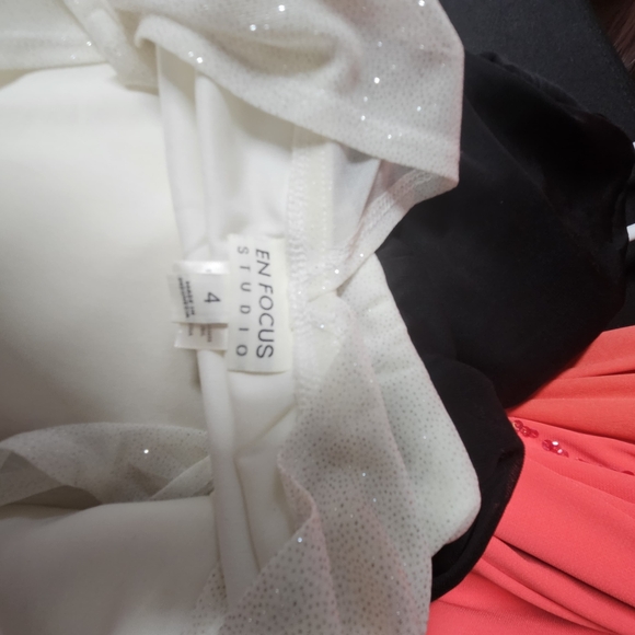 Enfocus Studio Cream and White Strapless Gown with Embellished Ruched Design - Picture 7 of 7